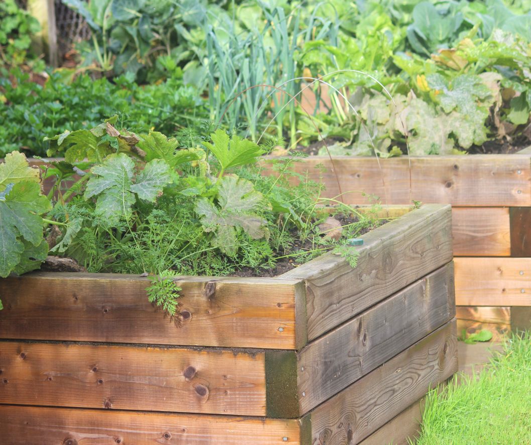 Landscaping with garden sleepers